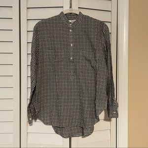 Madewell plaid popover EUC XXS